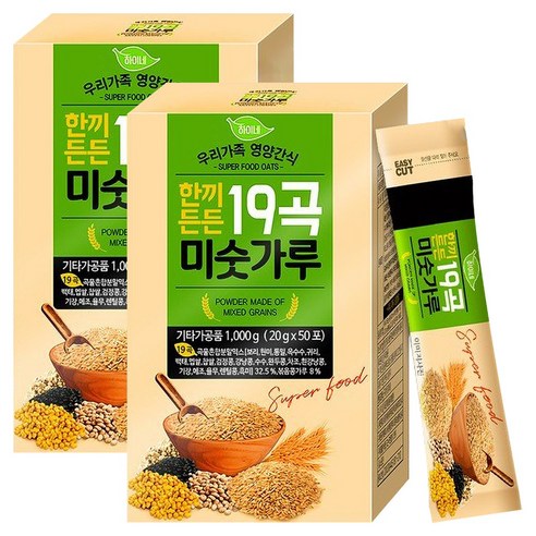하이네 한끼든든 19곡 미숫가루, 1kg, 2개