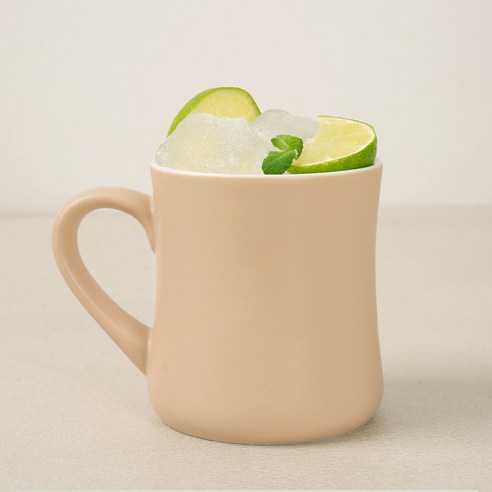 해피정코리아 실렌더 머그컵 350ml, 무광 베이지, 1개