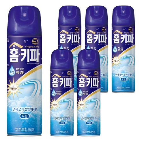 홈키파 무향 에어졸 살충제, 500ml 6개 구성의 가격과 구매 전 확인 기준 1