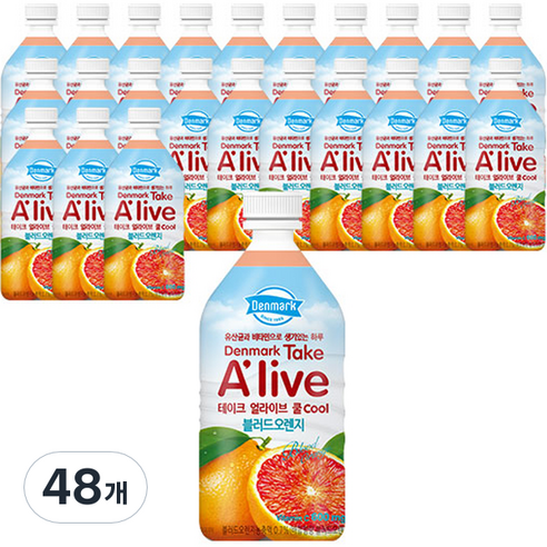 덴마크 테이크 얼라이브 쿨 블러드오렌지, 48개, 500ml