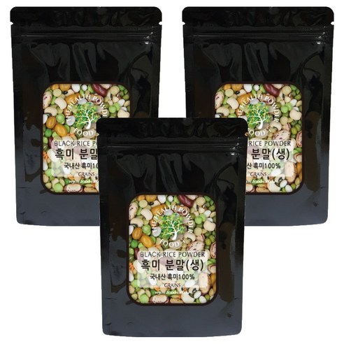 스쿨아이 국내산 흑미 분말, 200g, 3개