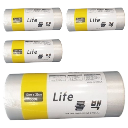 Life 위생롤백, 미니(XS), 500개입, 4개