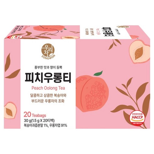 우리차 피치우롱티, 1.5g, 20개입, 1개