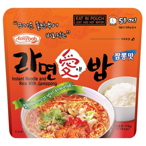 이지밥 라면애밥 짬뽕맛, 110g, 1개
