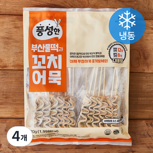 영자어묵 풍성한 부산물떡과 꼬치어묵 (냉동), 1.02kg, 4개