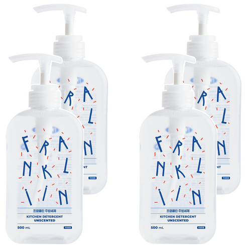 FRANKLIIN 주방세제 앤 젖병세제, 500ml, 4개