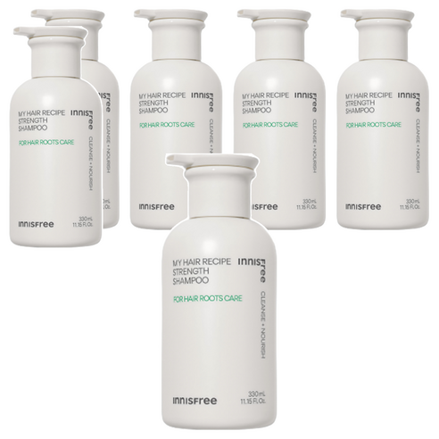 이니스프리 마이 헤어 레시피 스트렝스 두피 샴푸, 330ml, 6개