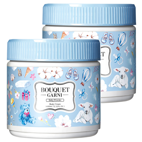 부케가르니 딥 너리싱 바디크림 베이비파우더, 400ml, 2개