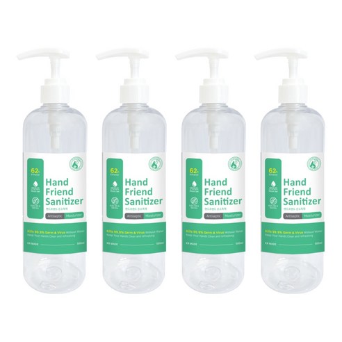 핸드프렌드 세니타이저 겔타입 손소독제, 500ml, 4개