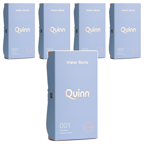 Quinn 001 워터밤 수용성 젤 콘돔, 5개, 12개입