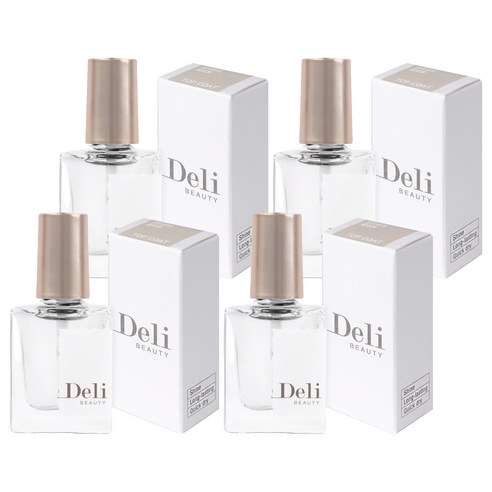 델리뷰티 루어인무드 블링블링 탑코트, 투명, 4개, 10ml
