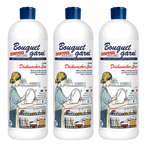 부케가르니 에코 그린 식기세척기 린스, 1000ml, 3개