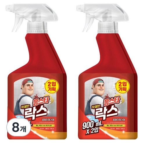 홈스타 착 붙는 락스 스프레이, 900ml, 8개