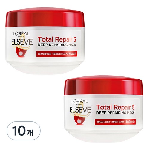 로레알파리 토탈 리페어 5 리페어링 헤어마스크, 200ml, 10개