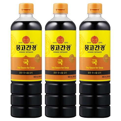 몽고간장 국간장, 900ml, 3개