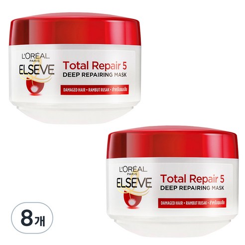 로레알파리 토탈 리페어 5 리페어링 헤어마스크, 200ml, 8개