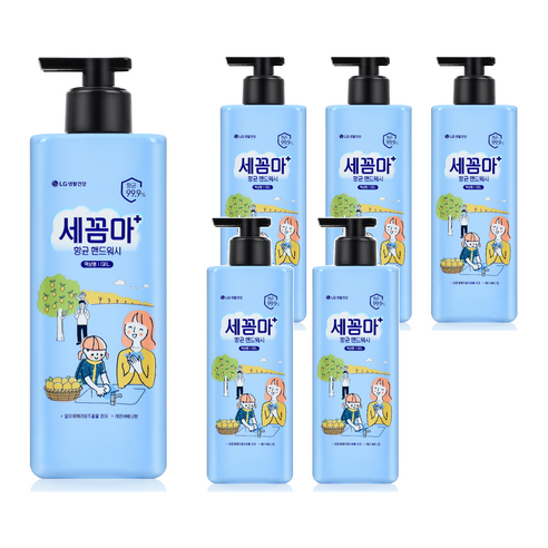 온더바디 세꼼마 항균 핸드워시 젤타입 레몬 버베나향, 480ml, 6개