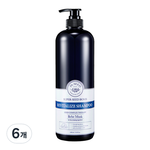닥터시드 슈퍼시드밤 리바이탈라이즈 샴푸 베베머스크, 1000ml, 6개