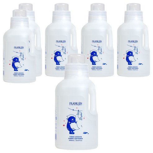 FRANKLIIN 섬유유연제 무향, 1L, 6개