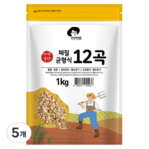 엉클탁 체질균형식 12곡, 1kg, 5개