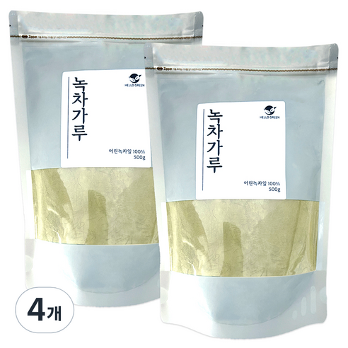 헬로우그린 녹차가루, 500g, 4개, 1개입