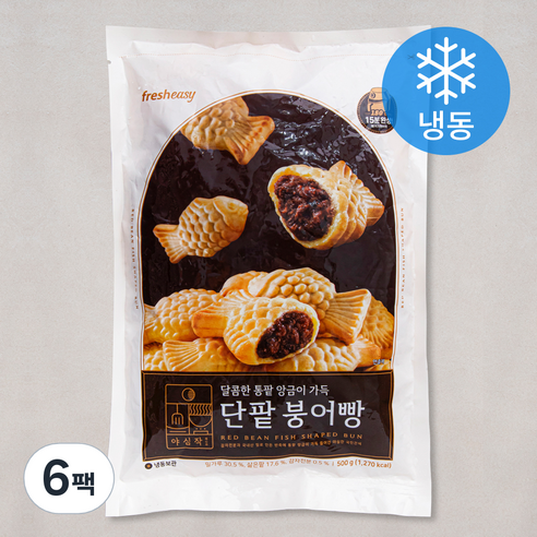 프레시지 단팥 붕어빵 (냉동), 500g, 6팩