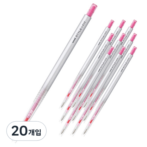 유니 스타일핏트 단색펜 UMN-139 0.38mm, 로즈핑크, 20개입
