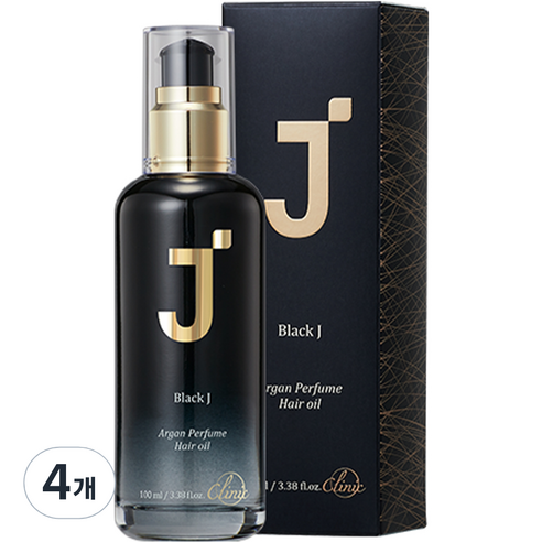 제이숲 블랙제이 아르간 퍼퓸 헤어 오일 헤어오일, 4개, 100ml