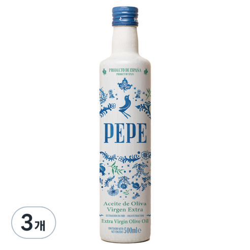 페페 냉압착 엑스트라버진 올리브오일, 500ml, 3개