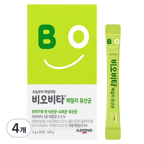 비오비타 패밀리 유산균, 120g, 4개