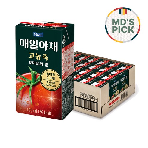   매일유업 매일야채 고농축 토마토의 힘, 125ml, 24개