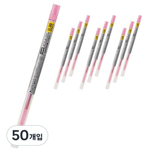 스타일핏 유니 시그노 젤잉크 리필심 UMR-109 0.38mm, 로즈핑크, 50개