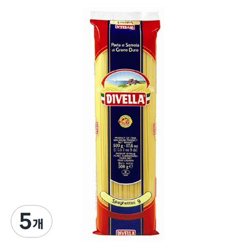 디벨라 스파게티니 9호 500g 스파게티 파스타, 500g, 5개