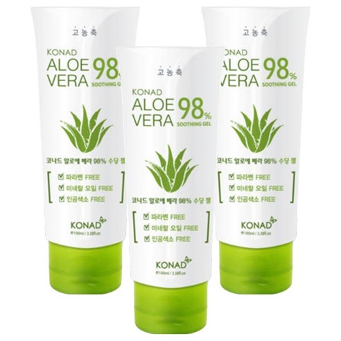 코나드 아이로제 프로브 알로에 베라 98% 수딩 젤, 100ml, 3개