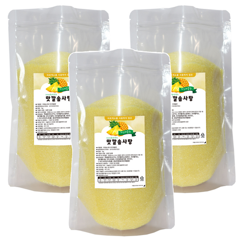 맛깔 솜사탕 설탕 파인애플향, 1kg, 3개