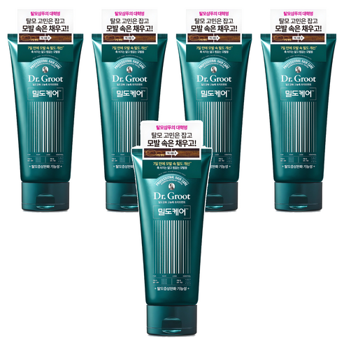 닥터그루트 밀도케어 밀도강화 고농축 트리트먼트 바질 & 네롤리, 300ml, 5개