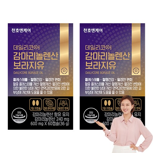 데일리코어 감마리놀렌산 보라지유, 60정, 2개