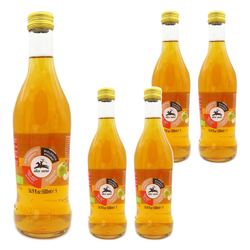 알치네로 유기농 애플사이다 비니거 사과초모식초, 5개, 500ml