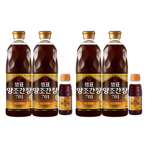 샘표 양조간장 701 860ml 2p + 501 150ml, 2세트