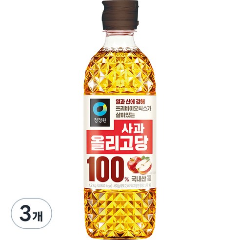 대상 청정원 사과 올리고당, 1.2kg, 3개