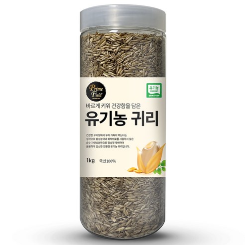 Prime Field 국산 유기농 귀리, 1kg, 2개 국산귀리