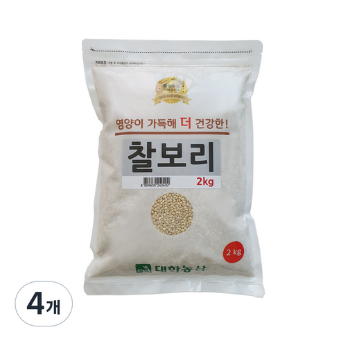 대한농산 찰보리 잡곡, 2kg, 4개