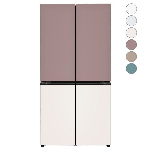 [색상선택형] LG전자 디오스 오브제컬렉션 4도어 냉장고 글라스 875L M873AAA031