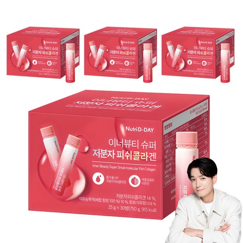 뉴트리디데이 이너뷰티 슈퍼 저분자 피쉬콜라겐, 25g, 120개