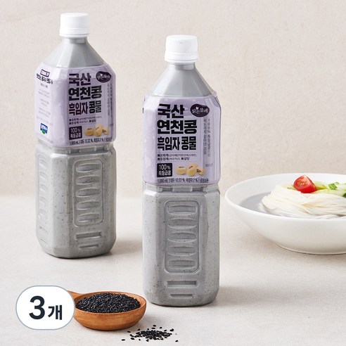 맑은물에 국산 연천콩 흑임자 콩물, 1L, 6개