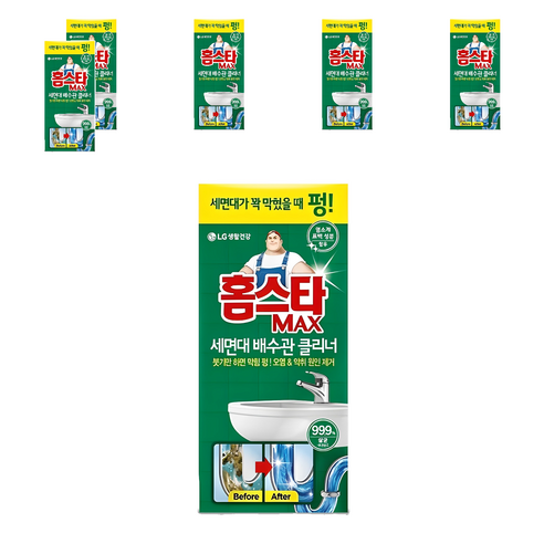홈스타 맥스 세면대 배수관 클리너, 230ml, 6개