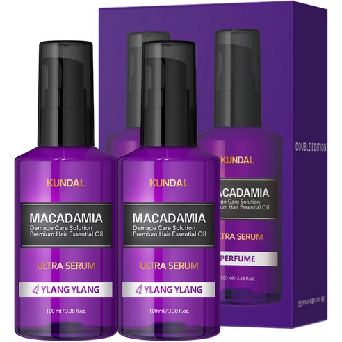 쿤달 울트라 세럼 헤어 에센스 일랑일랑향, 100ml, 2개