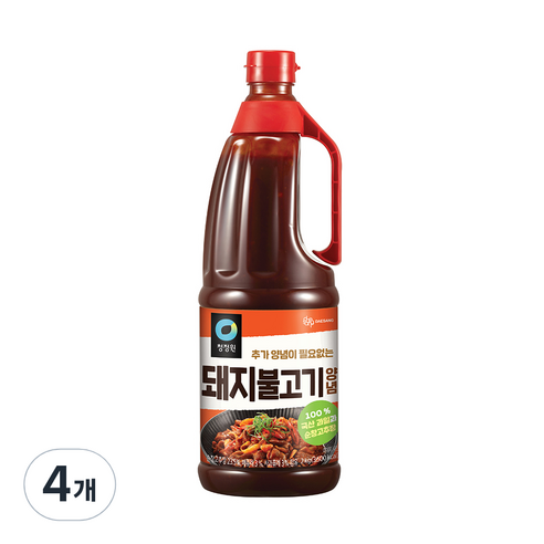 청정원 고추장 돼지불고기 양념, 2kg, 4개