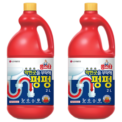 홈스타 막힌곳을 부탁해 펑펑 세정제, 2L, 2개