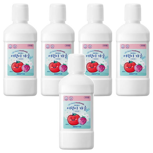 제니튼 닥터제니 어린이 가글 구강청결제 사과자두향, 300ml, 5개